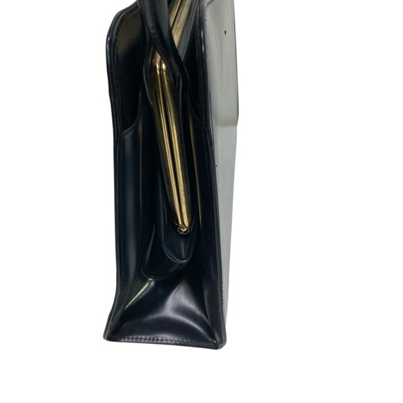 2 VTG MCM Theodor Ca Blue Brown Handbag Gold tone Clasp  Interior Zipper Pocket - Picture 3 of 16